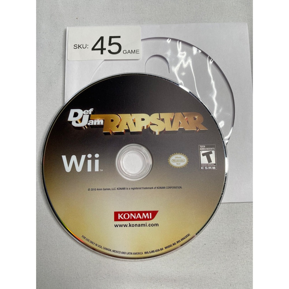 Def Jam Rapstar Nintendo Wii